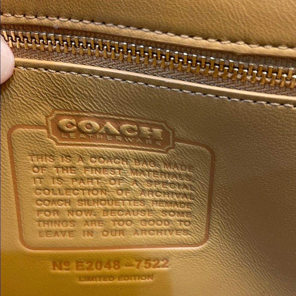 Coach Cream Crossbody Bag with Gold Accents - Picture 7 of 9